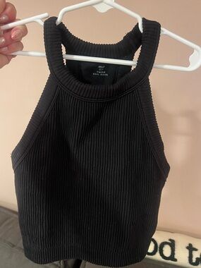 Aerie Super-chill racerback Ribbed Halter Crop Top